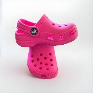 Crocs Kids Classic Clog Pink Crush Toddler Size C2 C3 Lightweight Slip On Shoes